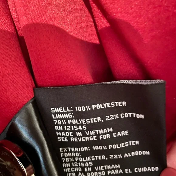 London Fog Women's Black Trench Coat with Red Lining - Picture 9 of 11